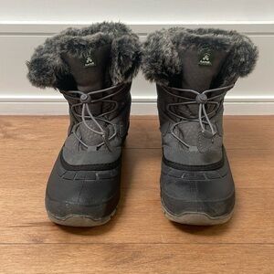 COPY - Kamik MOMENTUM low grey charcoal winter snow boot bungee lacing system …